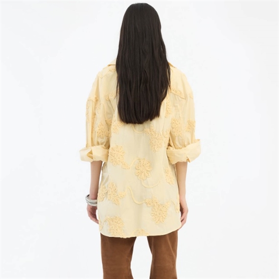 Rotate Flower Oversized Skjorte, Italien Straw 